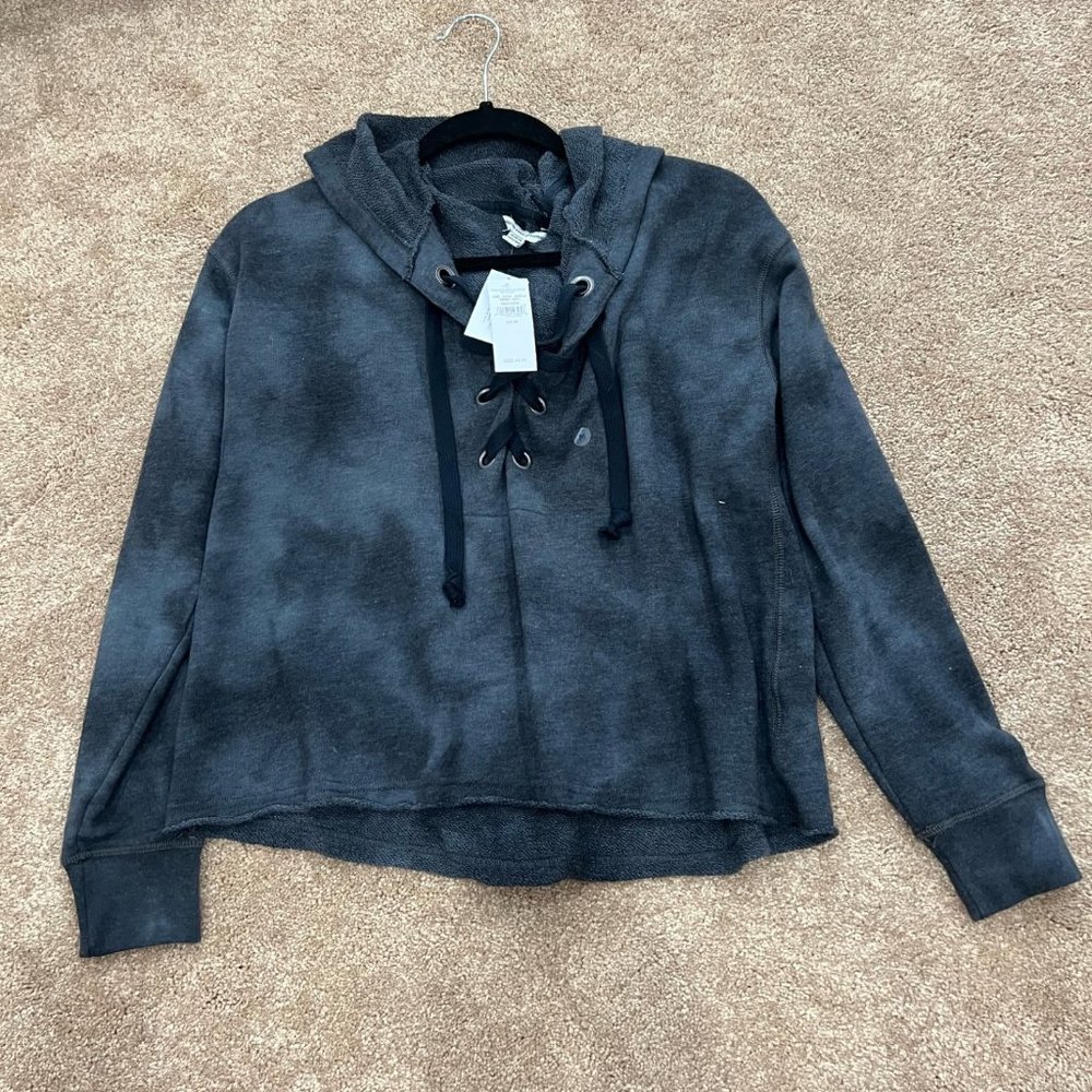 NWT American Eagle Tie Dye Lace Up Crop Hoodie M